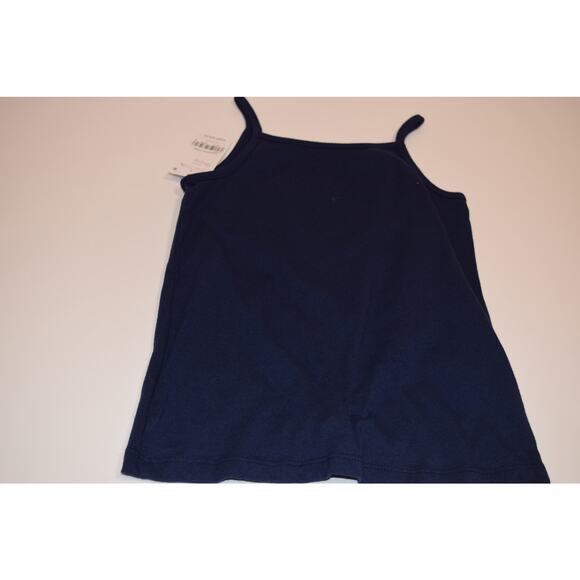 Carters Kid Girls Tank Blue Sz‎ 4 100% Cotton Graphic Tee Navy Pink Floral - Picture 2 of 6